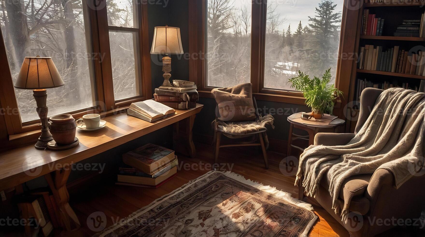 1760x980 Cozy Library , Image