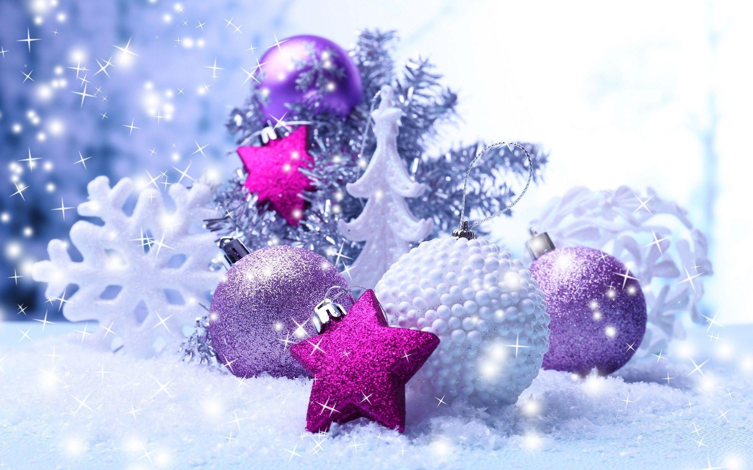 2560x1600 new year sparkles christmas ornaments snowflakes