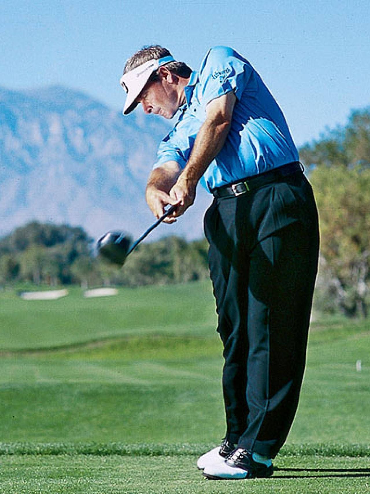 1280x1707 Fred Couples Golf Swing Pose Wallpaper
