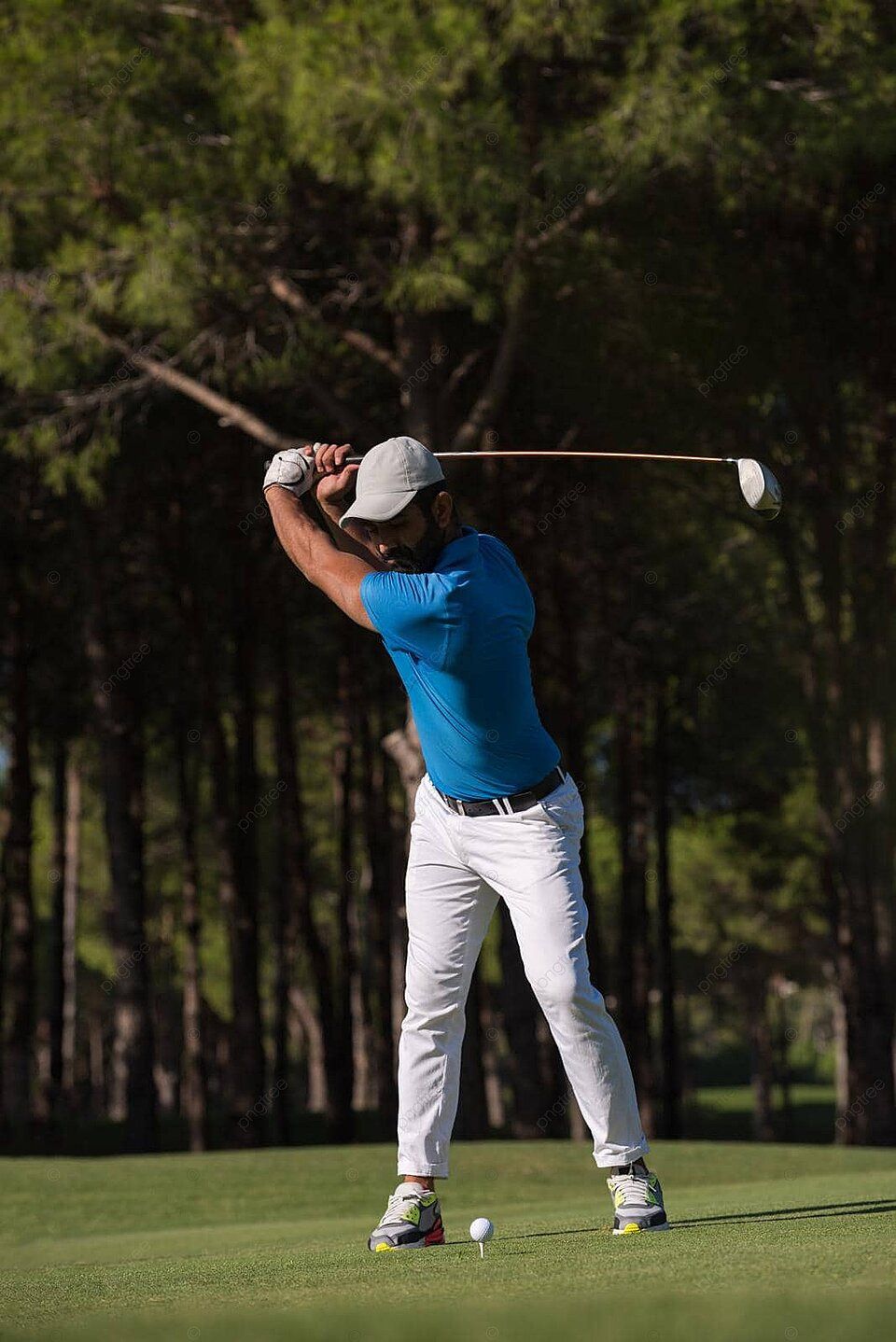 960x1438 Golf Player Hitting Shot Swing Leisure