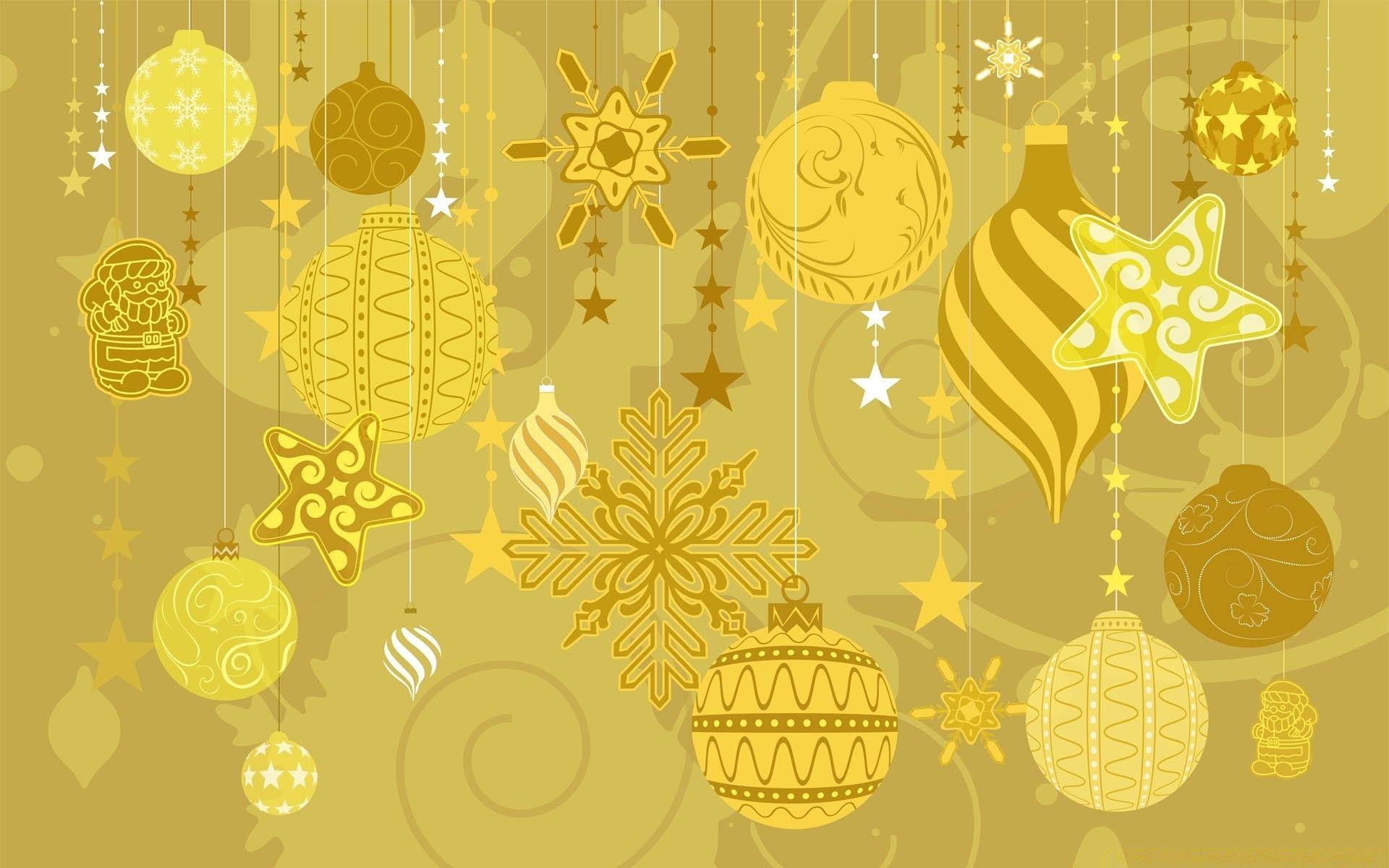 1920x1200 Gold Christmas