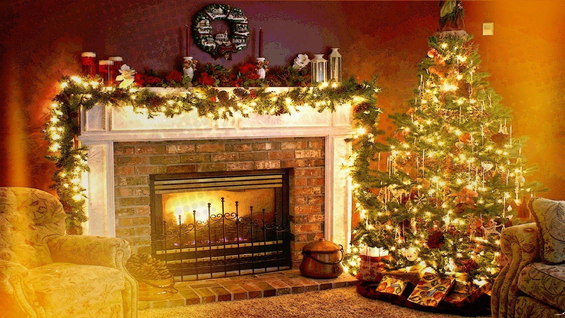 Christmas Fireplace Wallpapers - Top Free Christmas Fireplace ...