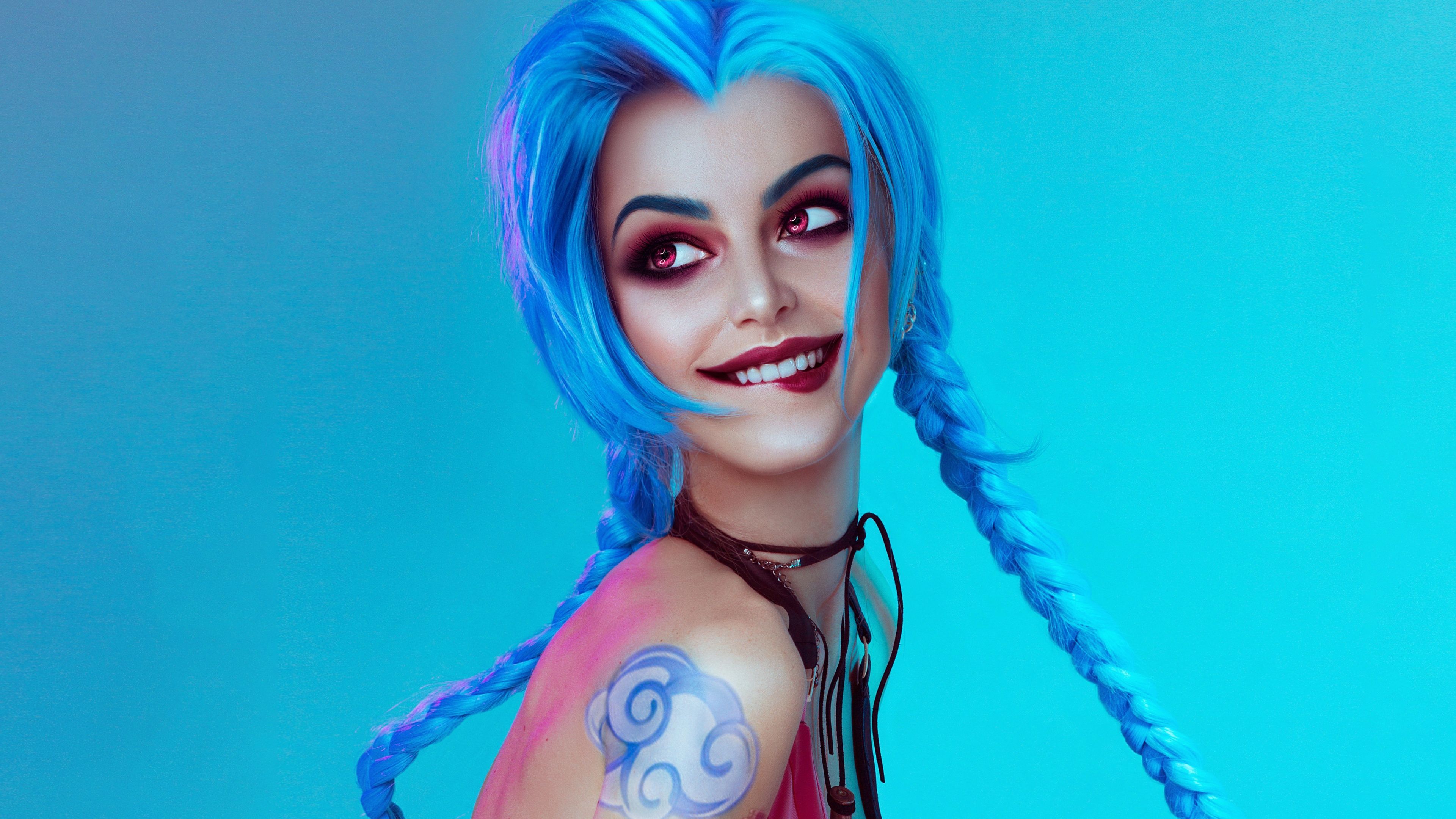 3840x2160 Jinx Wallpaper 4K, Cosplay, League