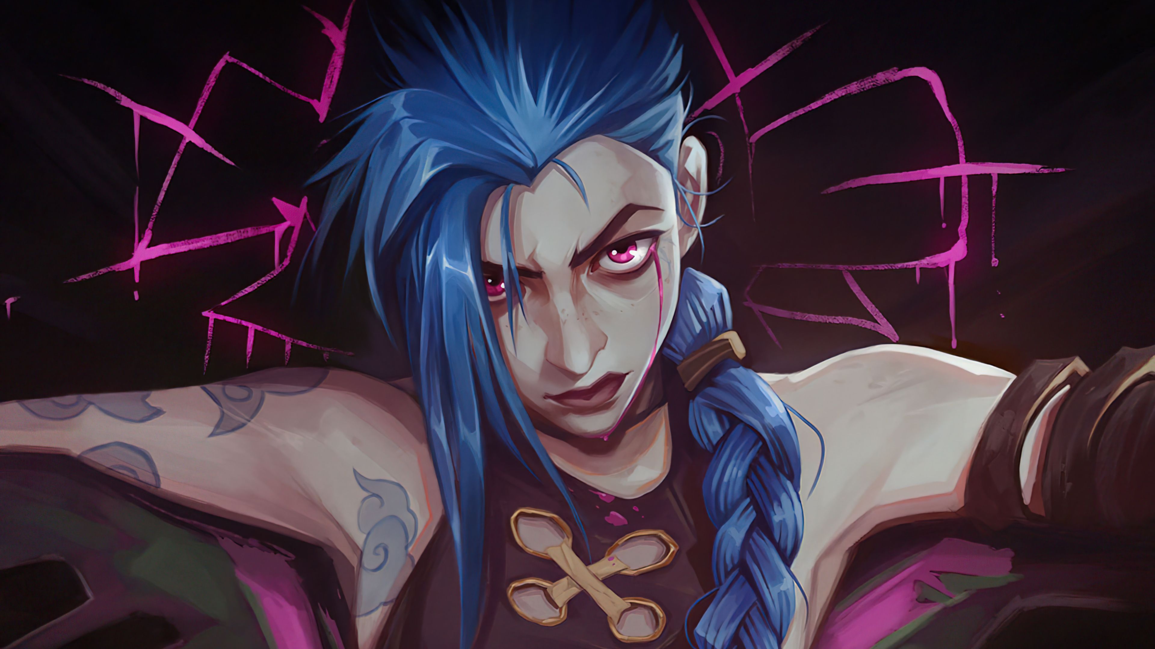 3840x2160 Arcane Jinx Wallpaper 4K PC Desktop e