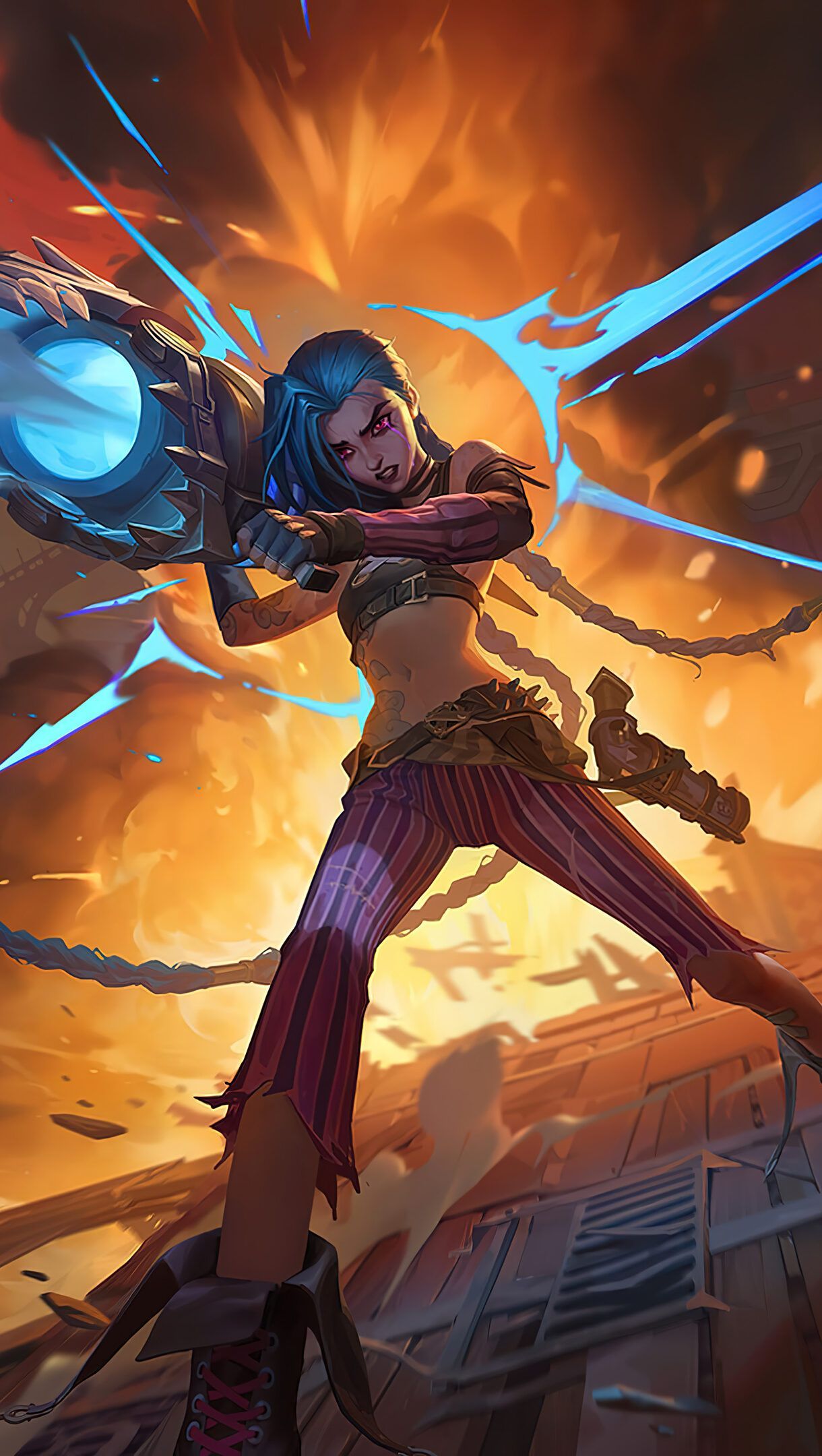 1220x2160 Jinx Rocket Launcher Skin LoR League