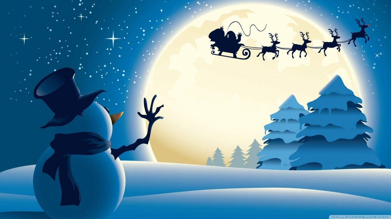 1366x768 Santa Claus Illustration ❤ 4K HD Desktop Wallpaper for 4K