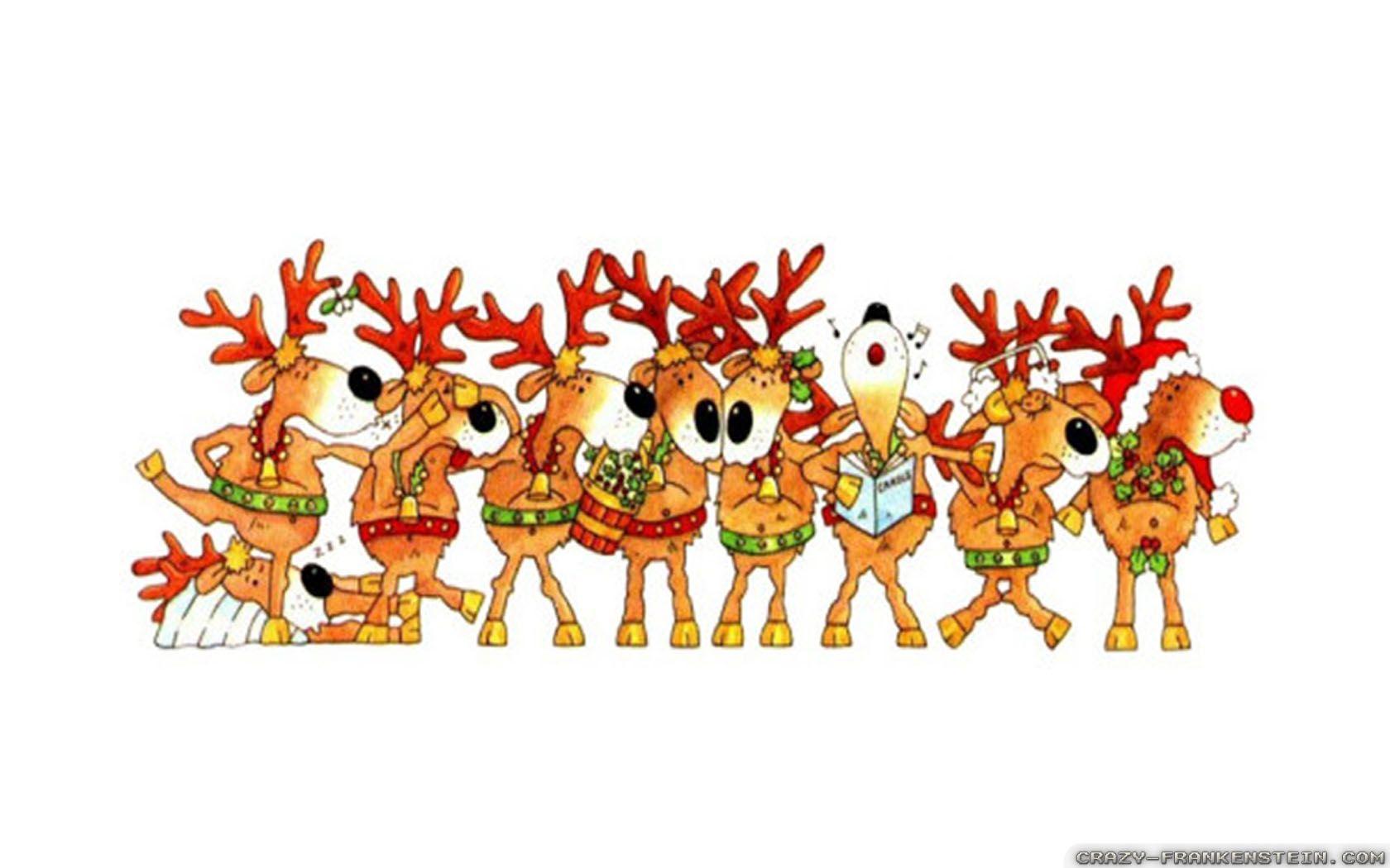 1680x1050 Christmas reindeer wallpaper