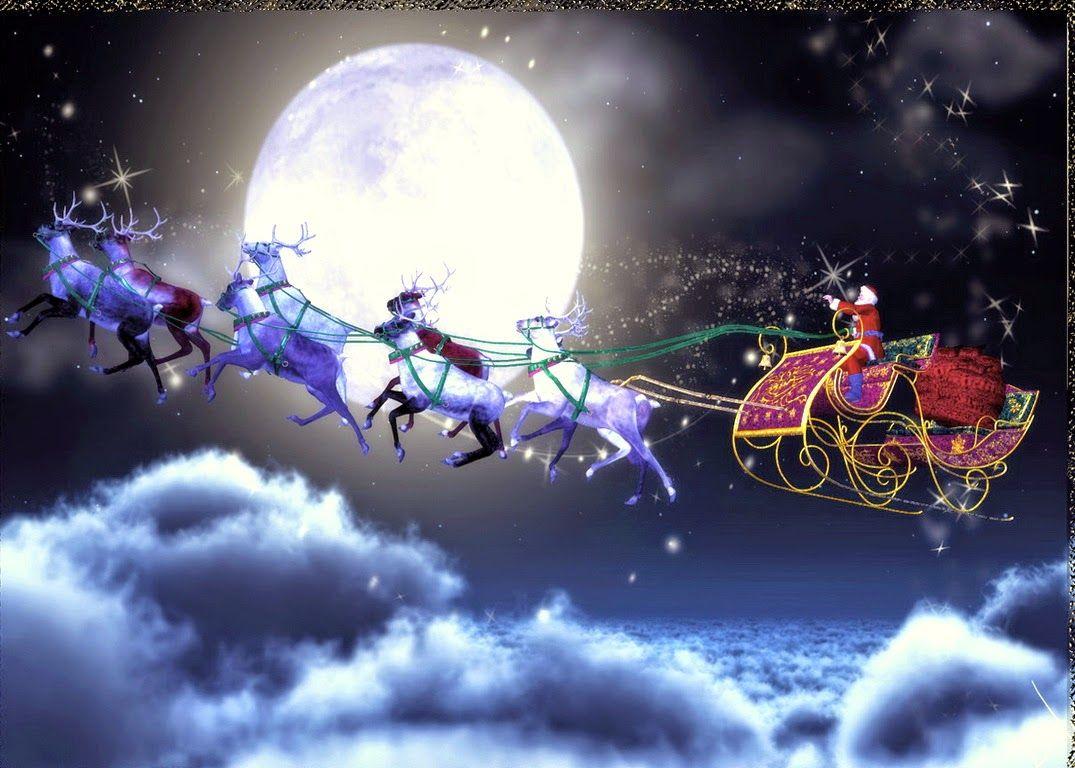 Santa's Sleigh Flying Wallpapers - Top Free Santa's Sleigh Flying