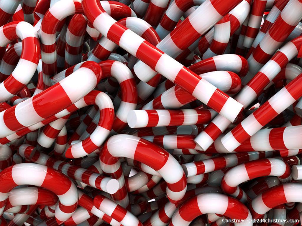 1024x768 Christmas Candy Cane / Candy Wallpaper for Download