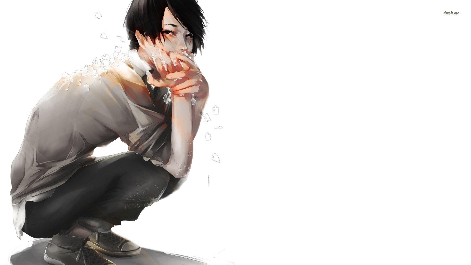 1920x1080 The puzzle of a sad man wallpaper wallpaper