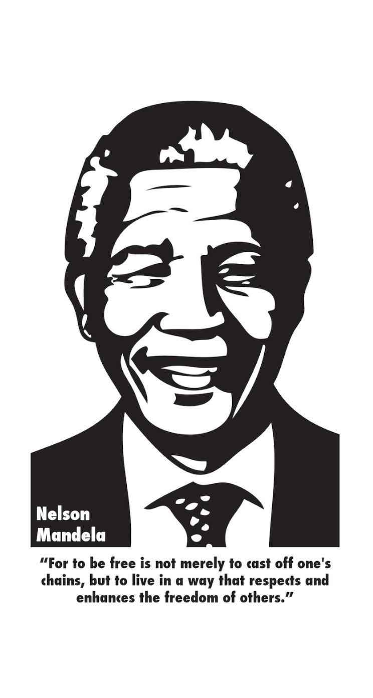 744x1392 Nelson Mandela Says Mandela Black White, HD