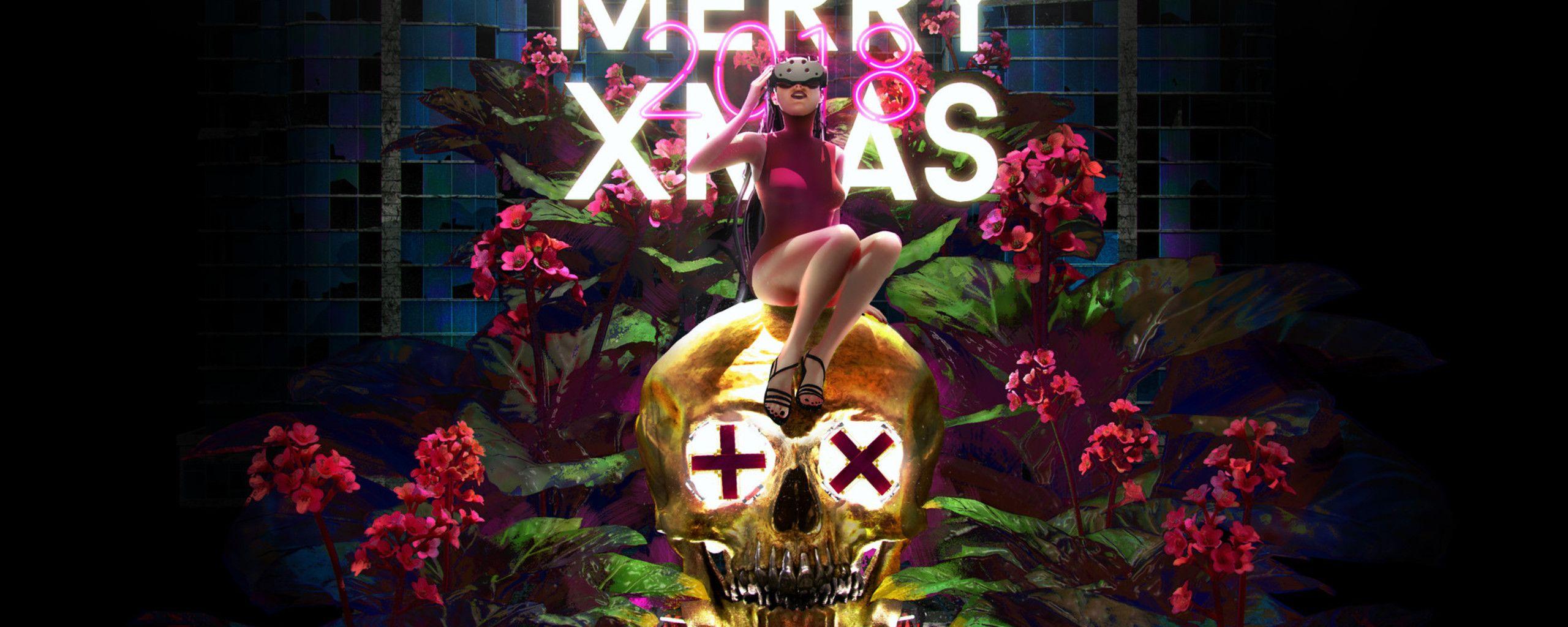 2560x1024 Merry Christmas Art 2560x1024 Resolution HD 4k