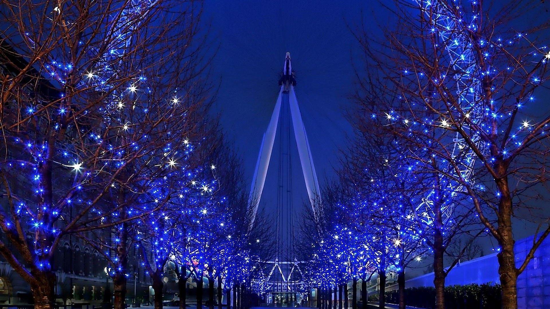 1920x1080 London Eye Night Lights Wallpaper