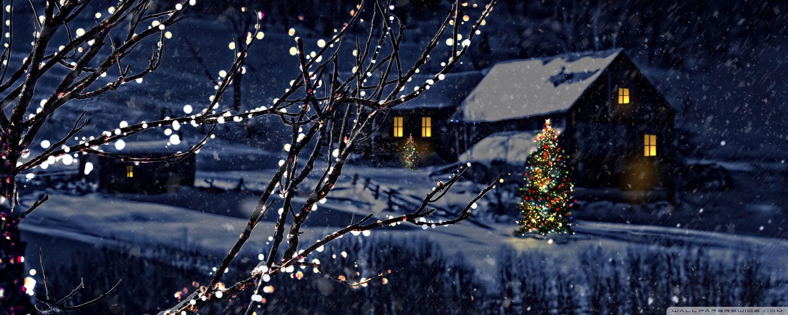 2560x1024 Christmas Night 4 Wallpaper. The Soccer Walls
