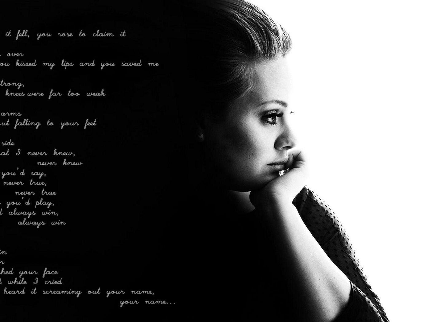 1400x1050 Download wallpaper 1400x1050 adele, girl, lyrics, poems