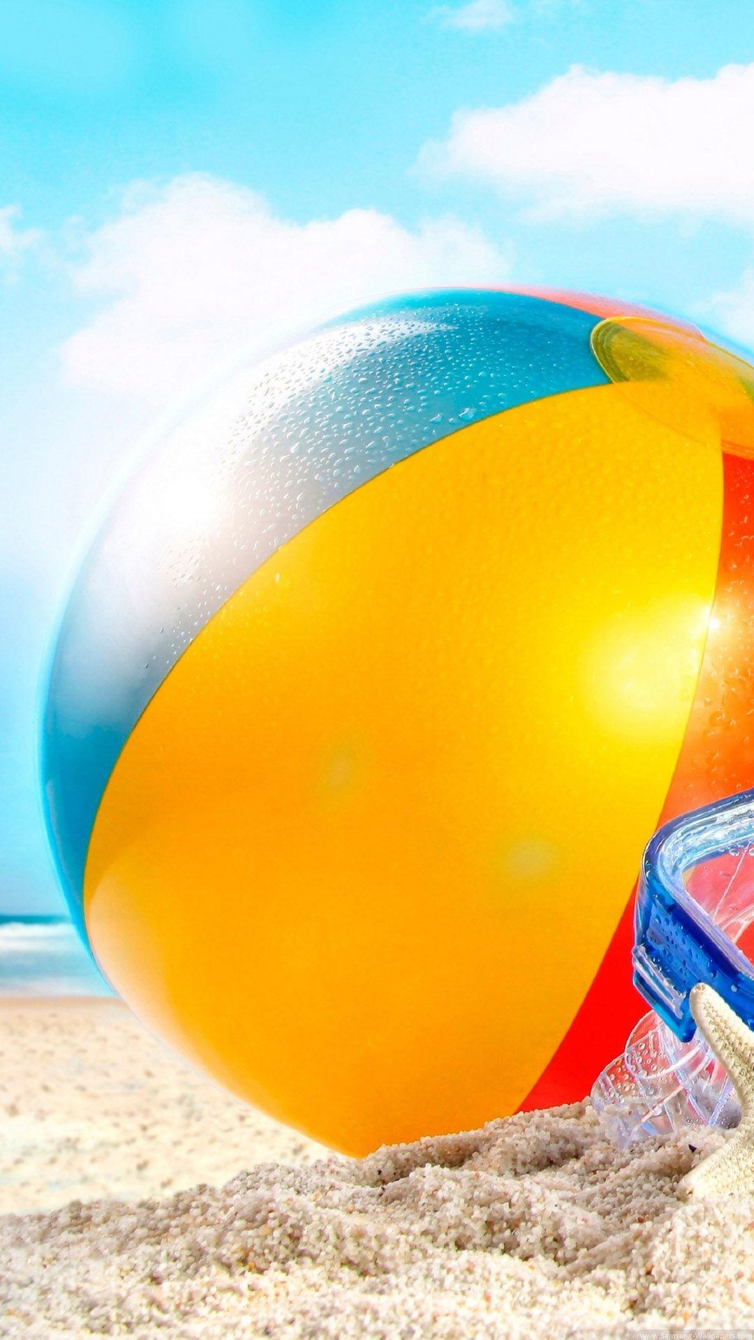 1080x1920 Beachball In Sand Summer iPhone 6 Plus HD Wallpaper HD