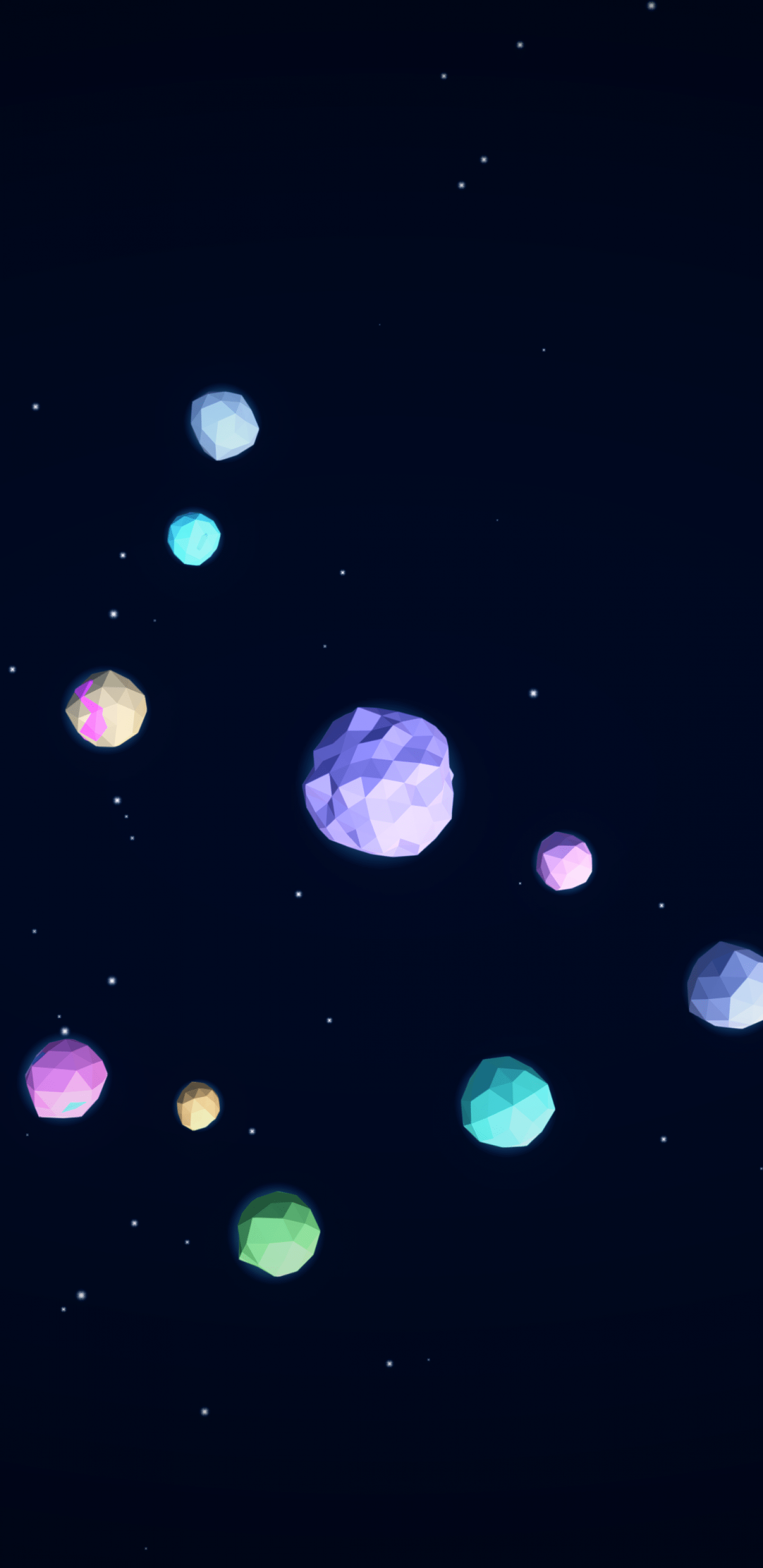 1440x2960 Download 1440x2960 Planets, Galaxy, Low Poly, 3D Wallpaper
