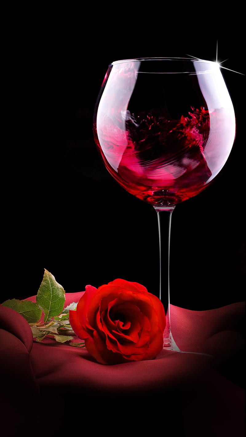 800x1422 HD red wine glass wallpaper