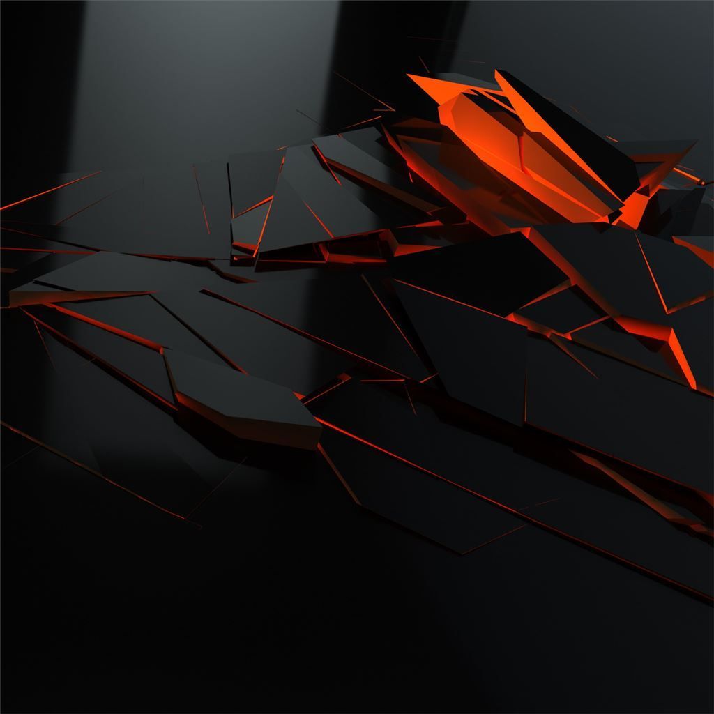 1024x1024 broken glass pieces red 4k iPad Air