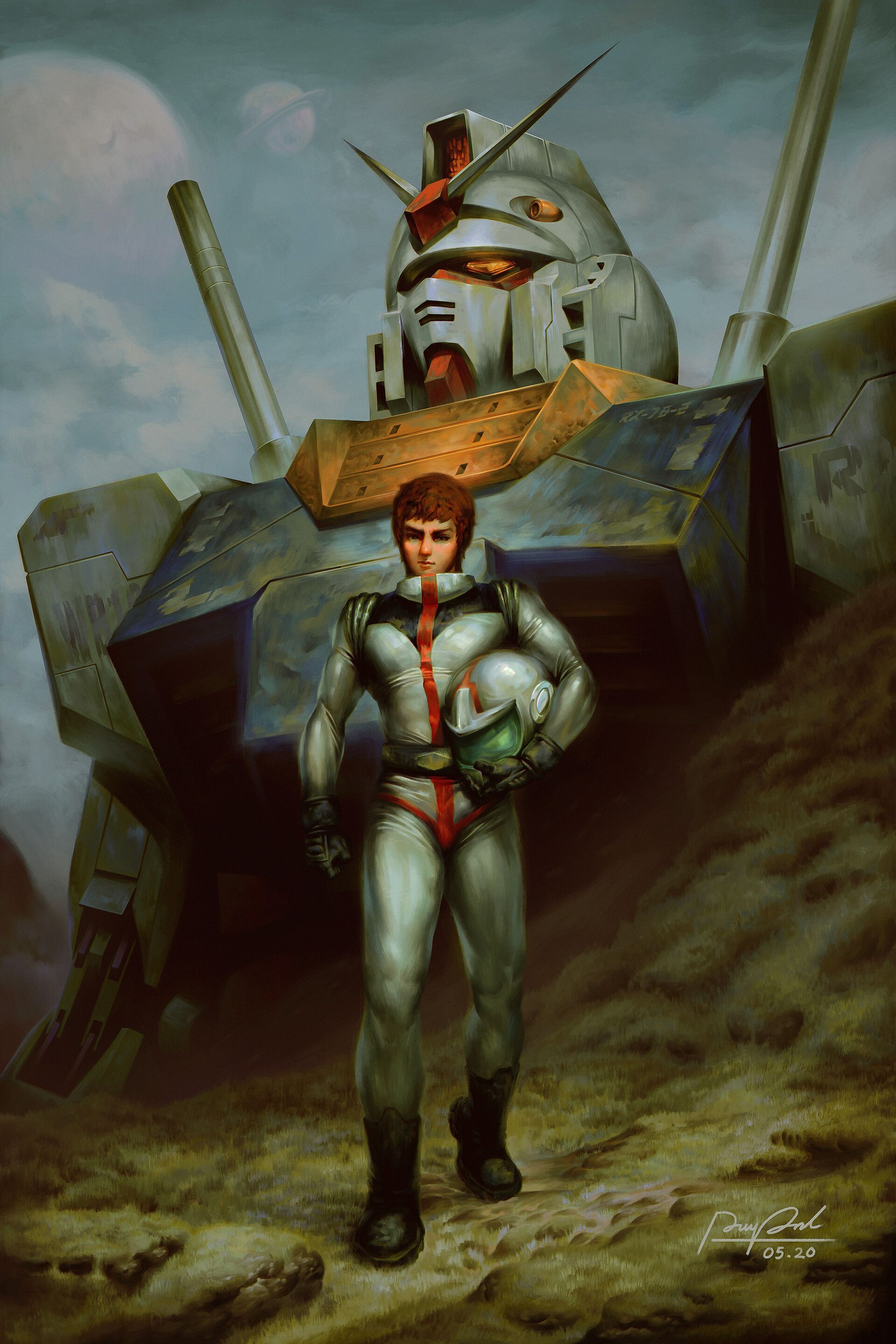 1920x2880 Amuro Ray & RX 78