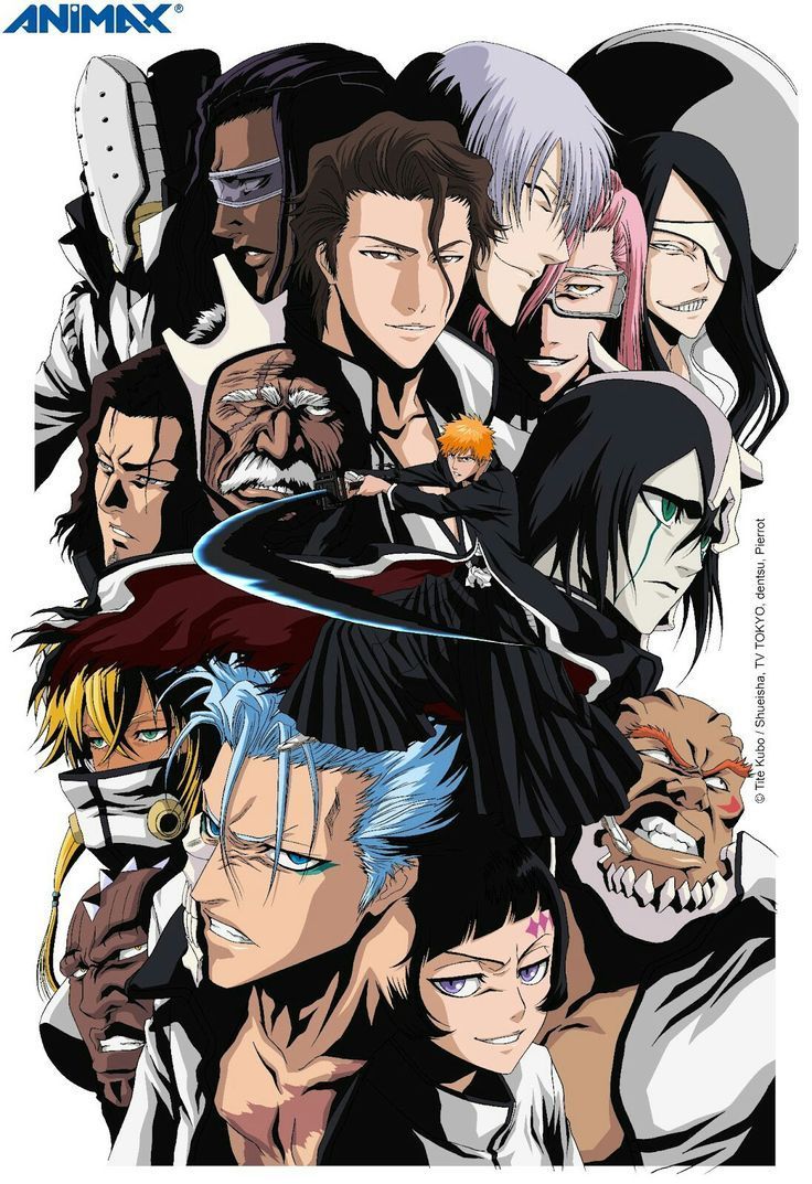 736x1073 Anime Poster with Multiple Characters. Bleach anime white, Bleach anime characters, Bleach anime zanpakuto