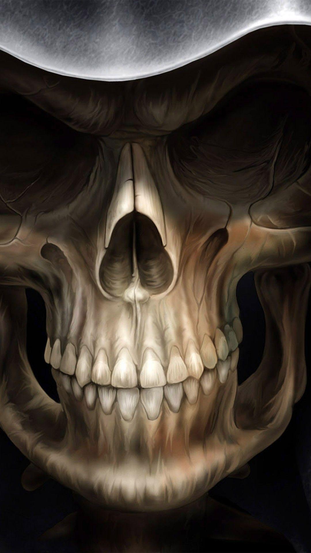 1080x1920 3D Free Skull Design HD Wallpaper for Desktop and Mobiles