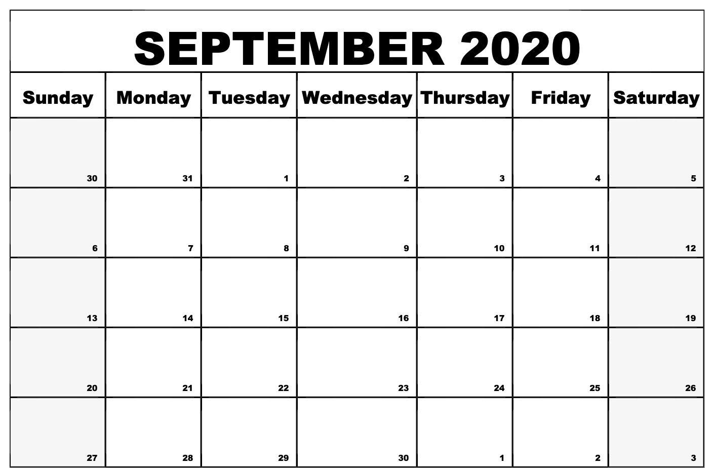 1410x924 Awesome September 2020 Calendar PDF, Word, Excel Printable