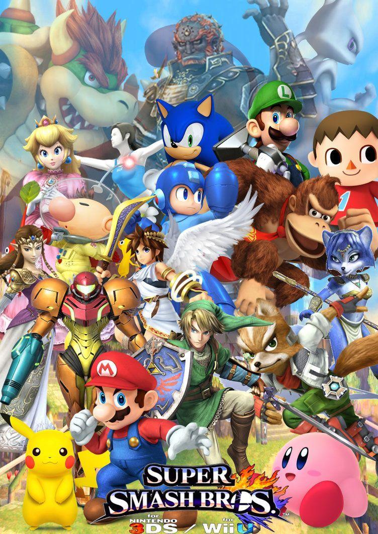 752x1063 Super Smash Bros Wii U 3DS cover by SuperSaiyanCrash. Super Smash