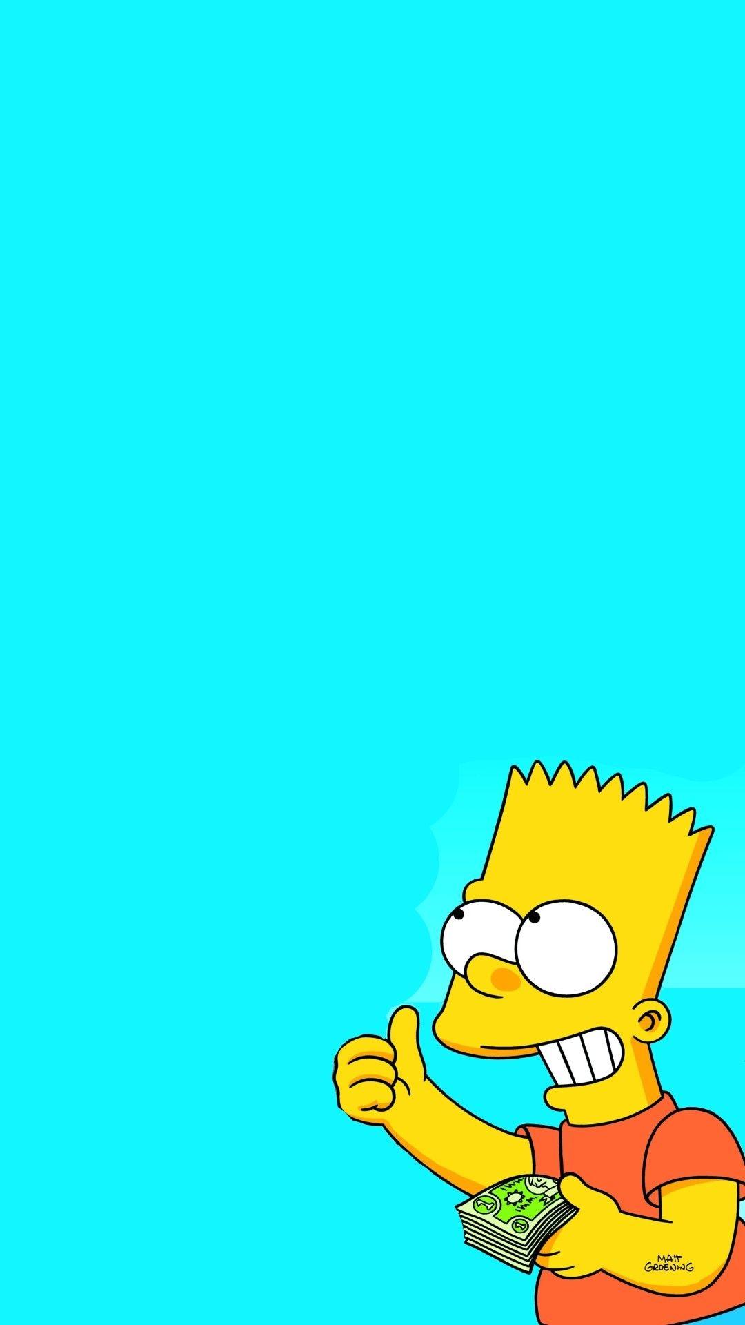 Hình nền 1080x1920 Bart Simpson