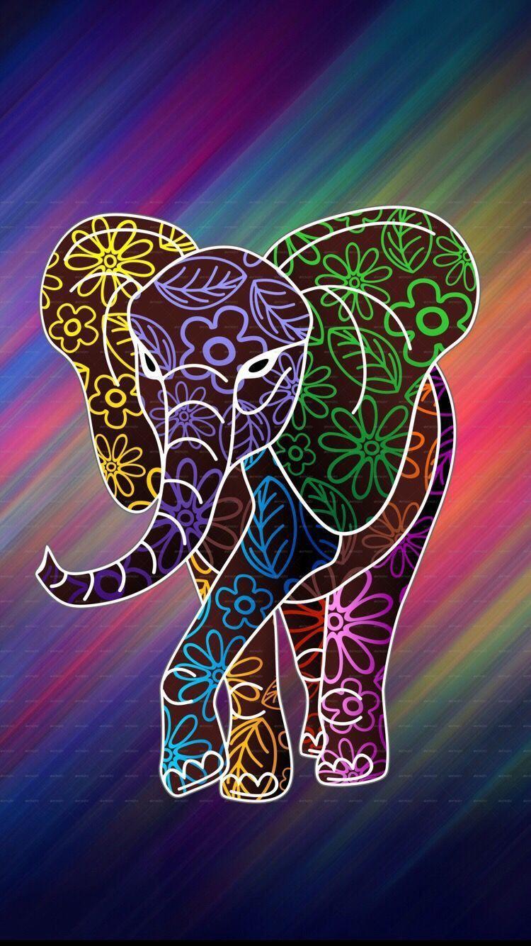 750x1334 Wallpaper. Elephant
