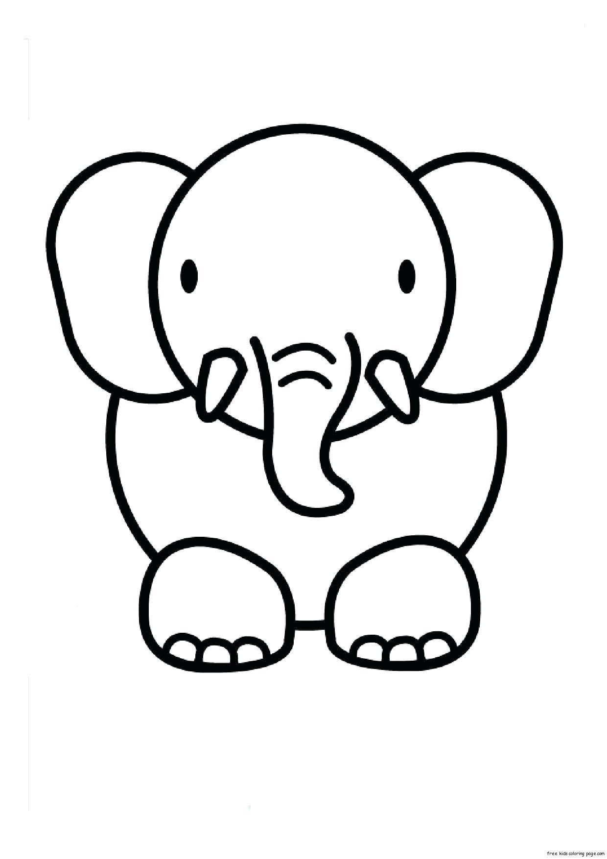 1240x1754 elephant image for coloring