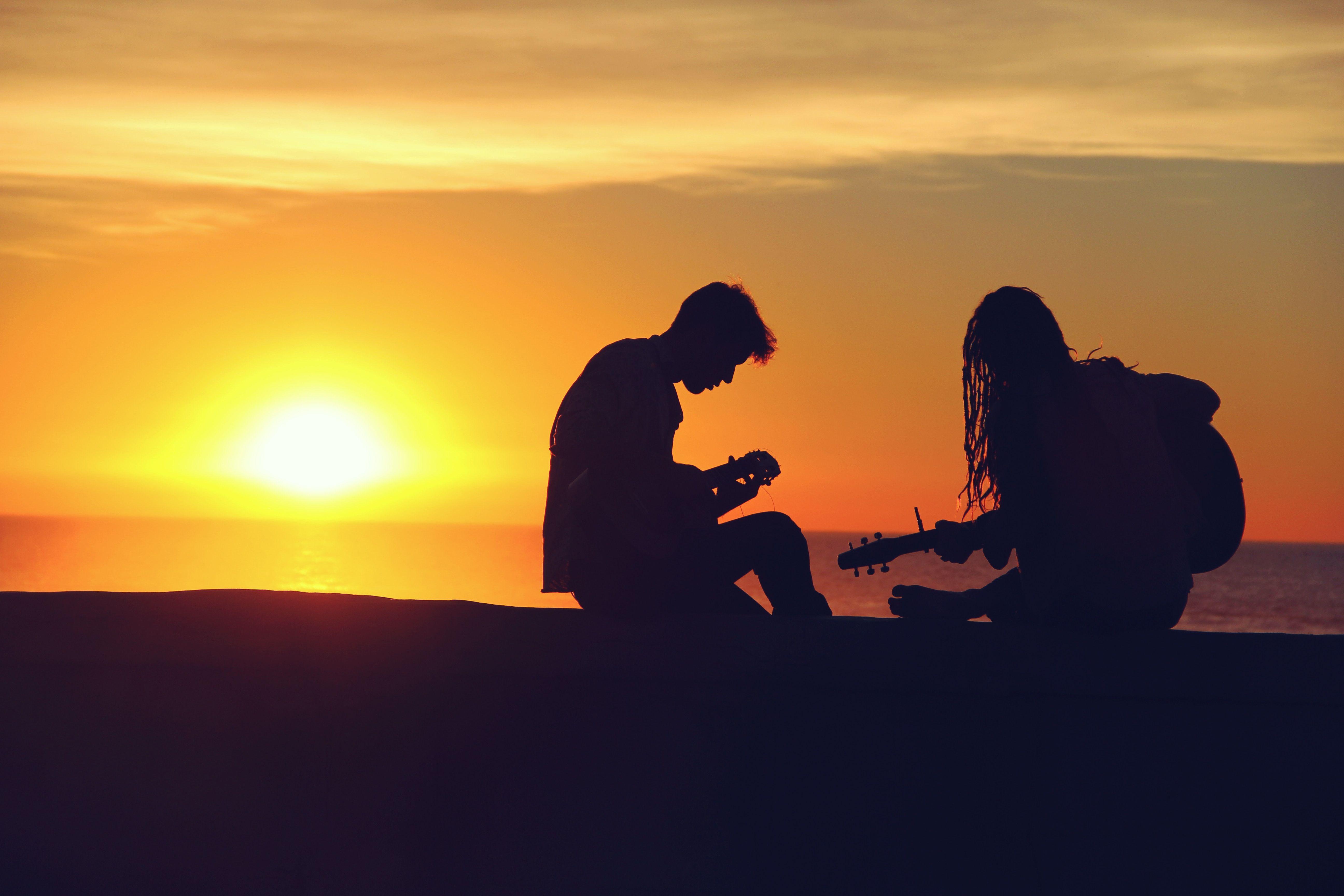 5184x3456 5184x3456 #bright sky, #person, #horizon, #dusk, #wallpaper, #playing, #man, #sunset, #sunrise, #girl, #woman, #Creative Commons image, #couple, #music wallpaper, #beach, #music, #silhouette, #music background, #sun, #guitar, #boy HD