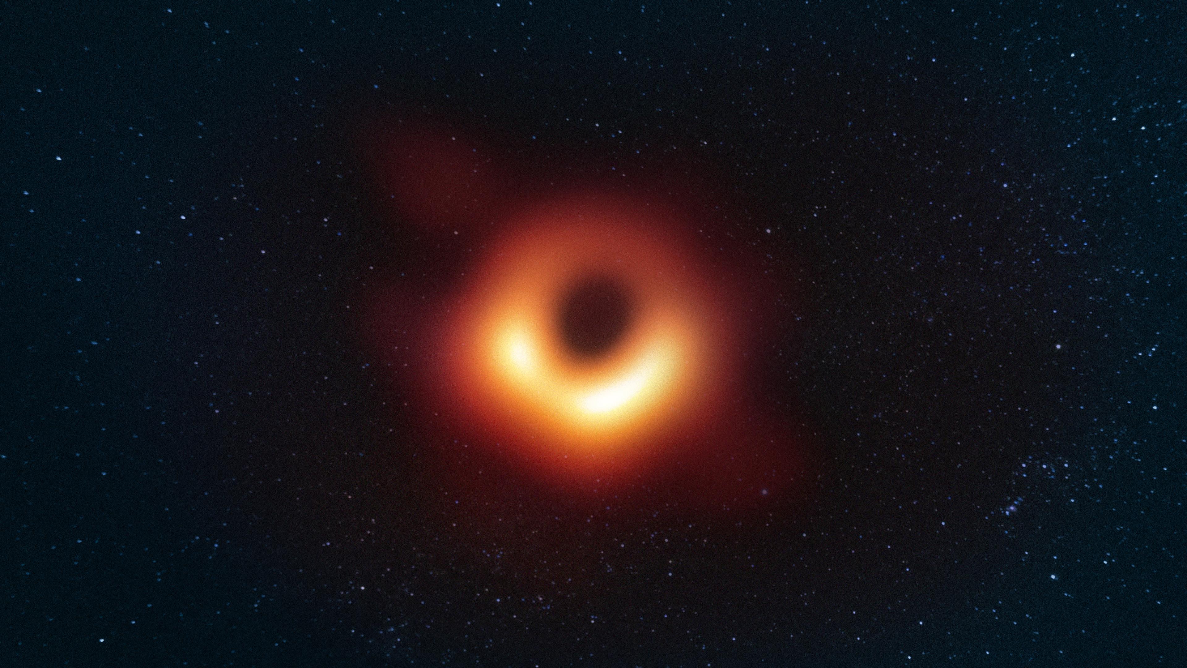 3840x2160 The black hole image with stars edited