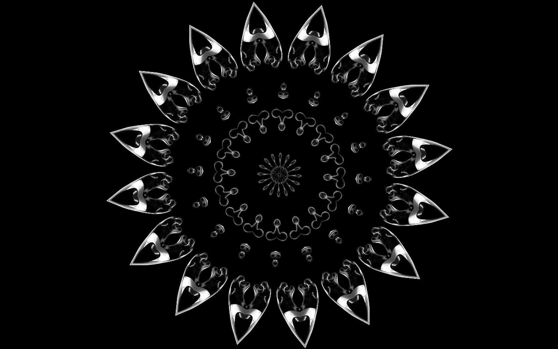 1920x1200 Mandala Flower Chrome wallpaper. Mandala Flower Chrome