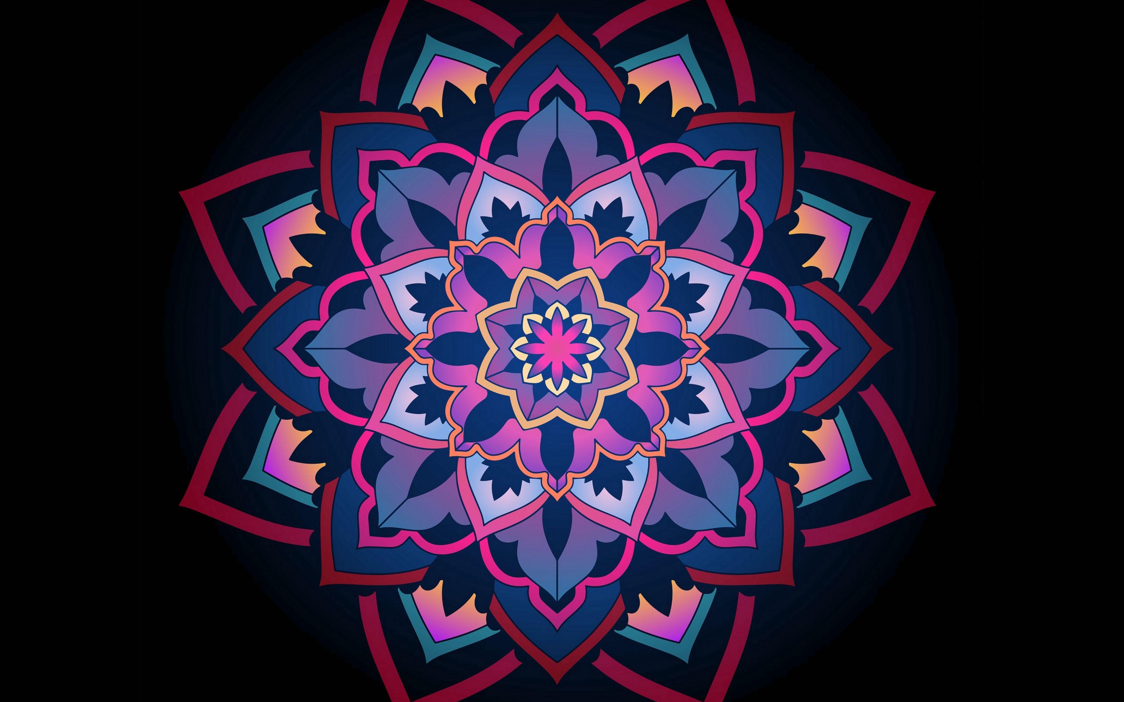 3840x2400 Download wallpaper 3840x2400 mandala, ornament, patterns, lace