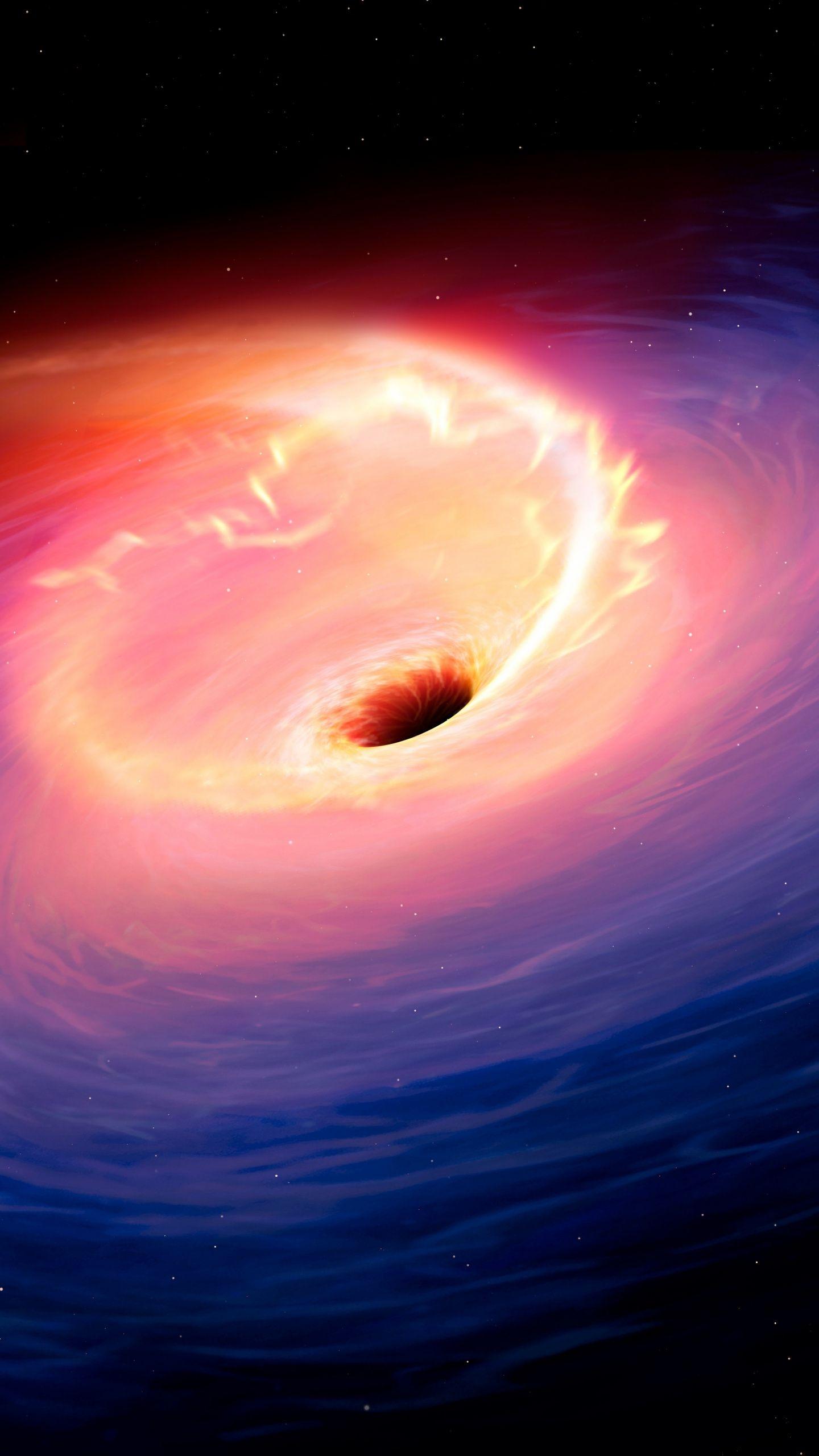 1440x2560 Download 1440x2560 wallpaper black hole, space, clouds