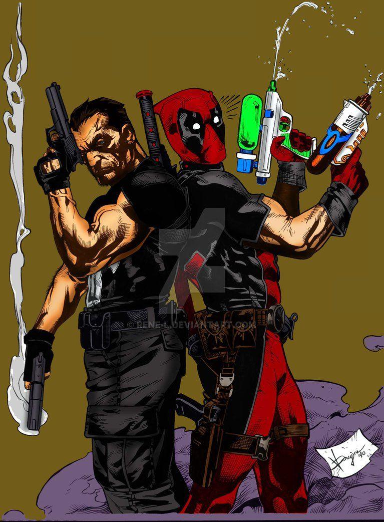 767x1042 DeadPool And PUnisher Colors By Rene L