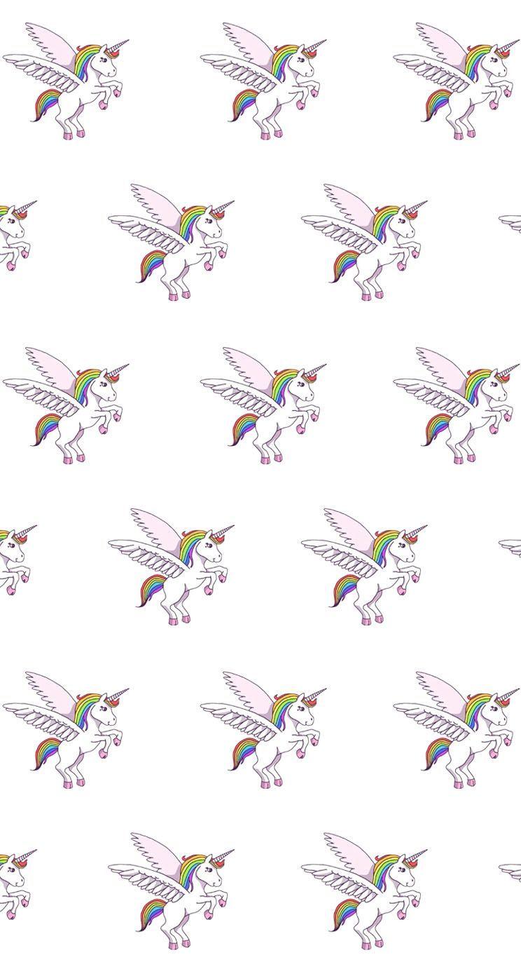 744x1392 Cute Unicorn Wallpaper