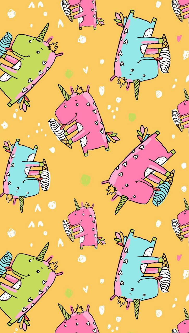 725x1280 Unicorn Pattern Wallpaper