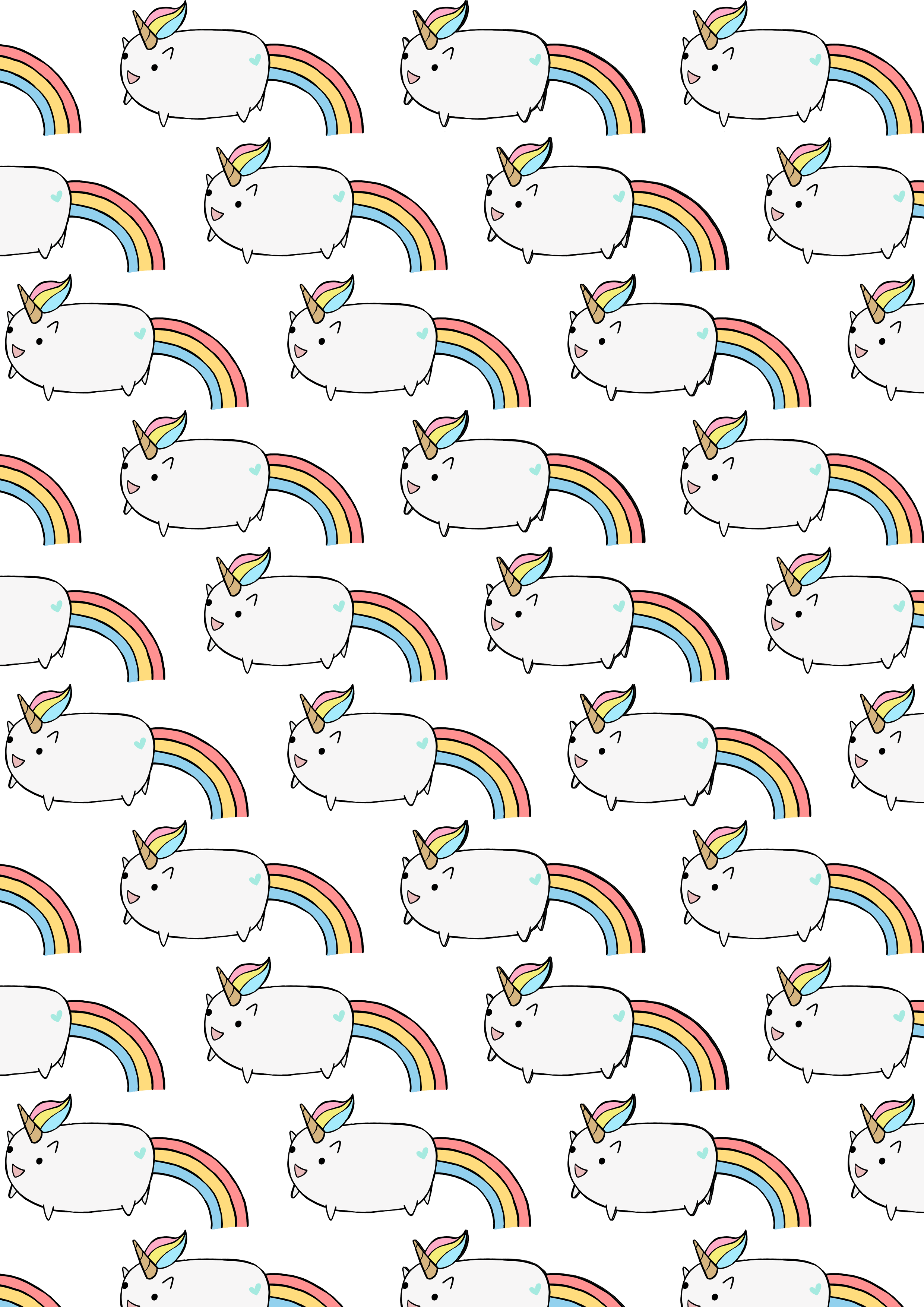 2480x3508 Unicorn #Pattern. #Casetify #iPhone #Art #Design #Rainbow
