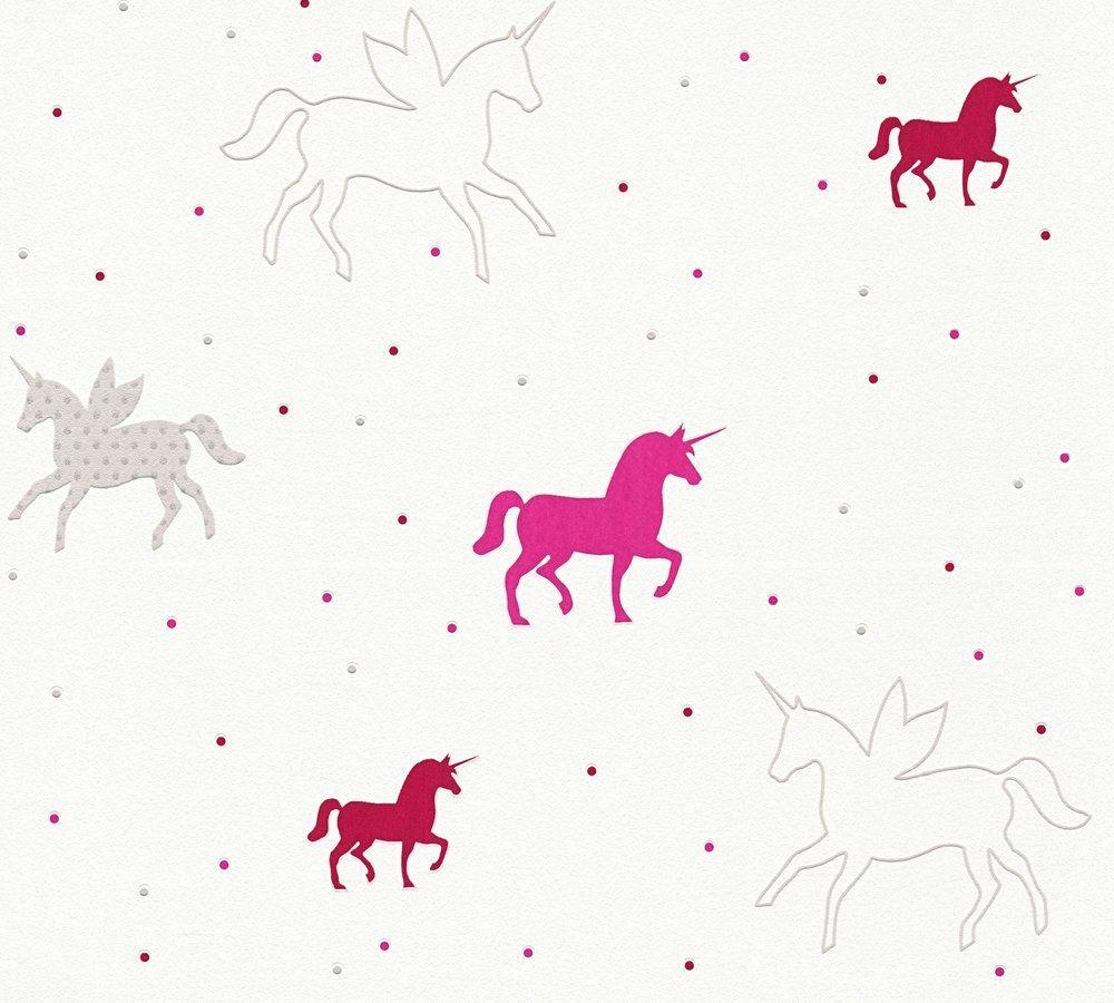 1000x900 Wallpaper Esprit Kids Unicorn Dots Pink Glitter 35704 2
