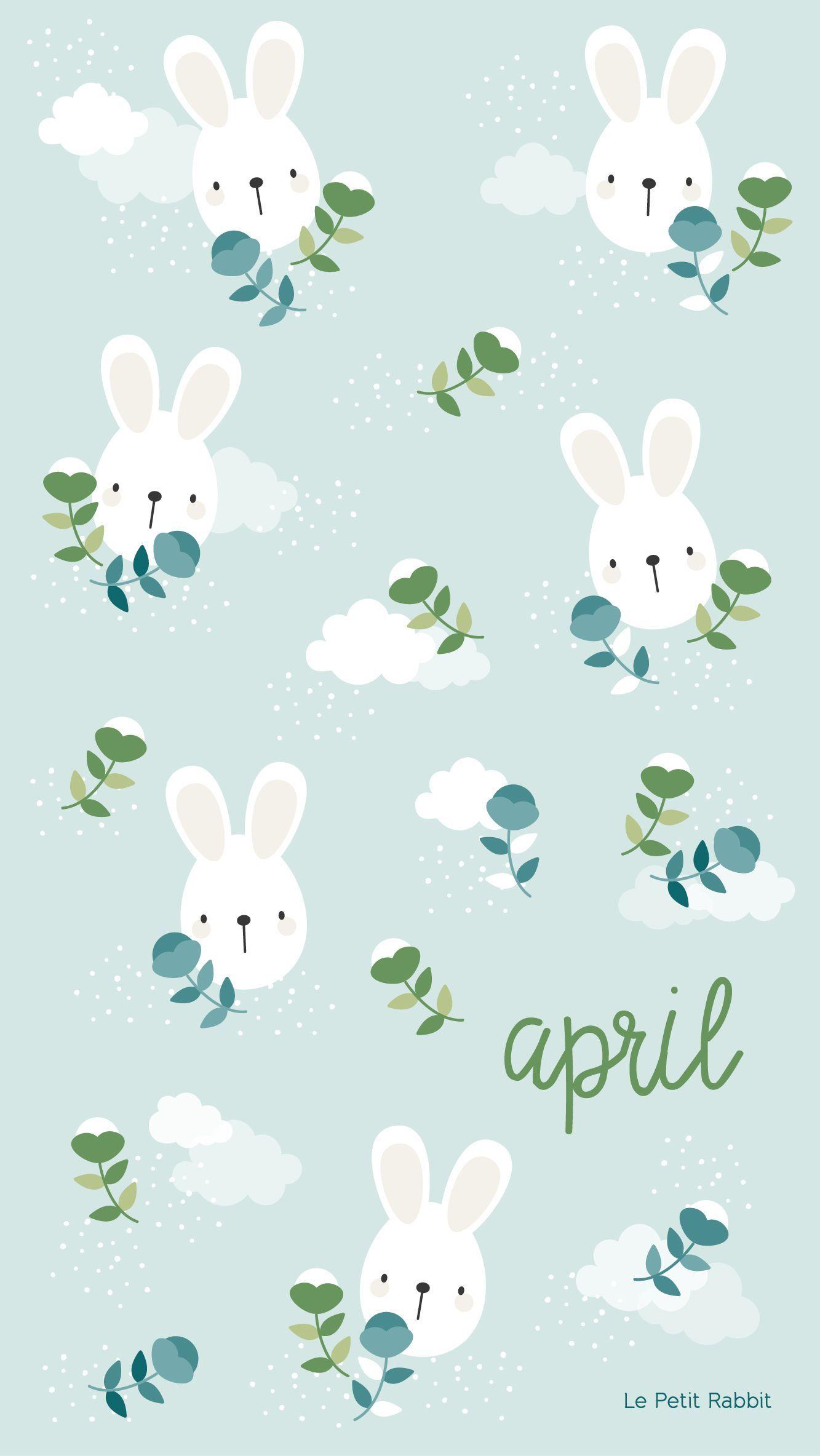 1333x2367 Rabbit illustration by Le Petit arabbit. phone wallpaper