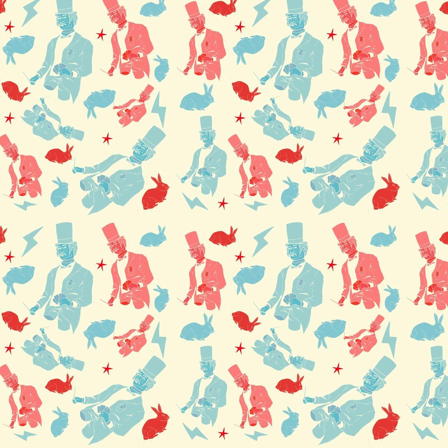 1440x1440 Character pattern gentleman rabbit. wallpaper.sc SmartPhone