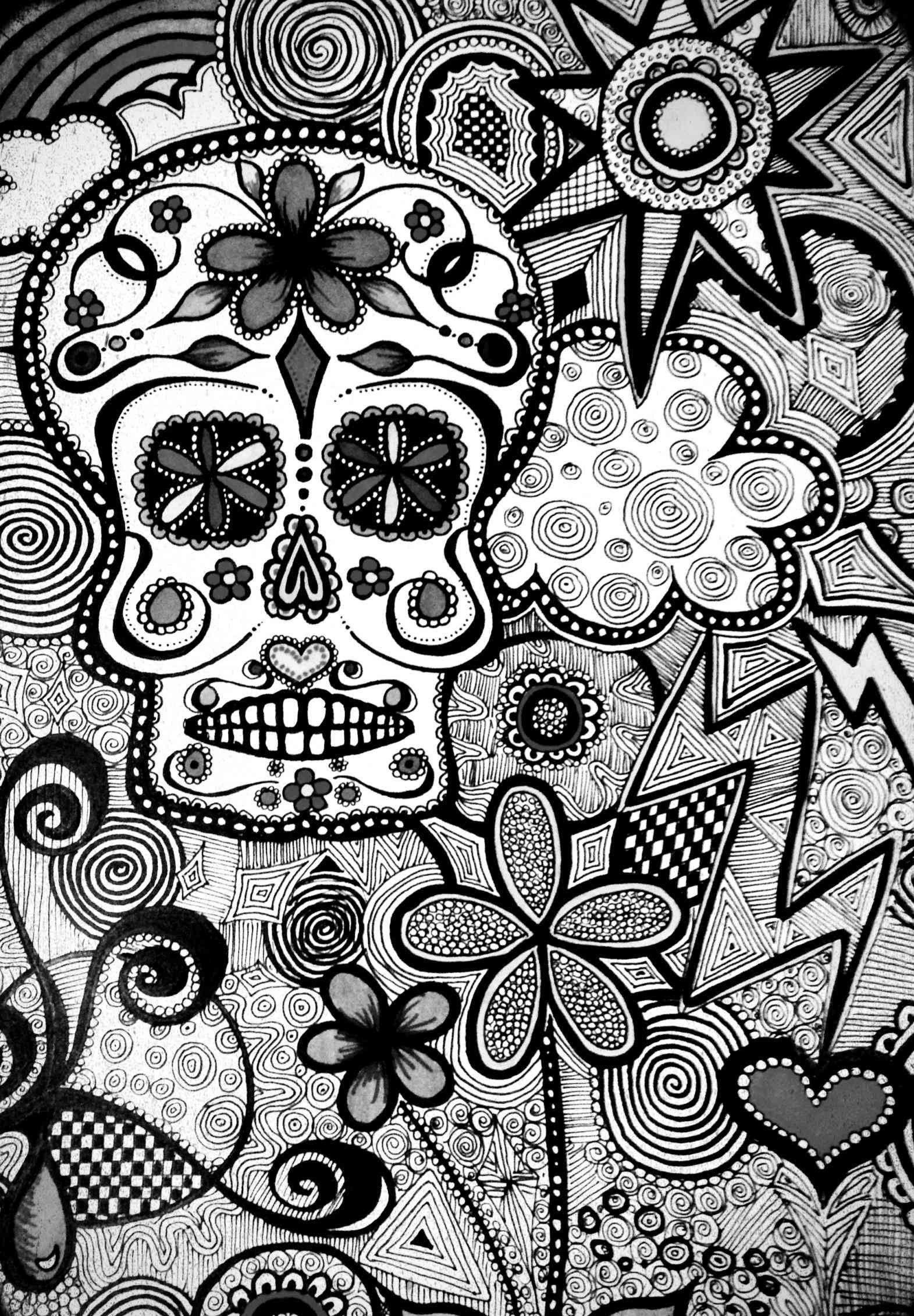 1571x2263 Sugar Skull Wallpaper for iPhone