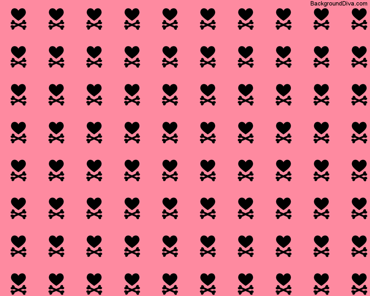 1280x1024 Cute Pink Skull Wallpaper
