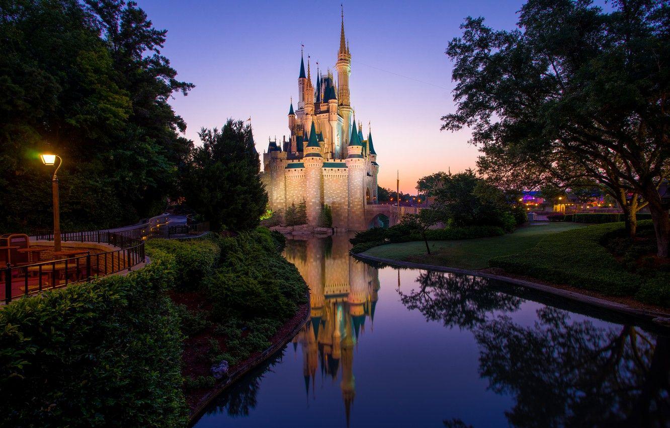 1332x850 Wallpaper castle, Morning, Morning, Magic Kingdom, Magic