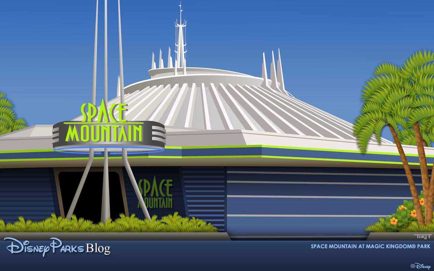 1440x900 Space Mountain at Magic Kingdom Park Desktop Wallpaper