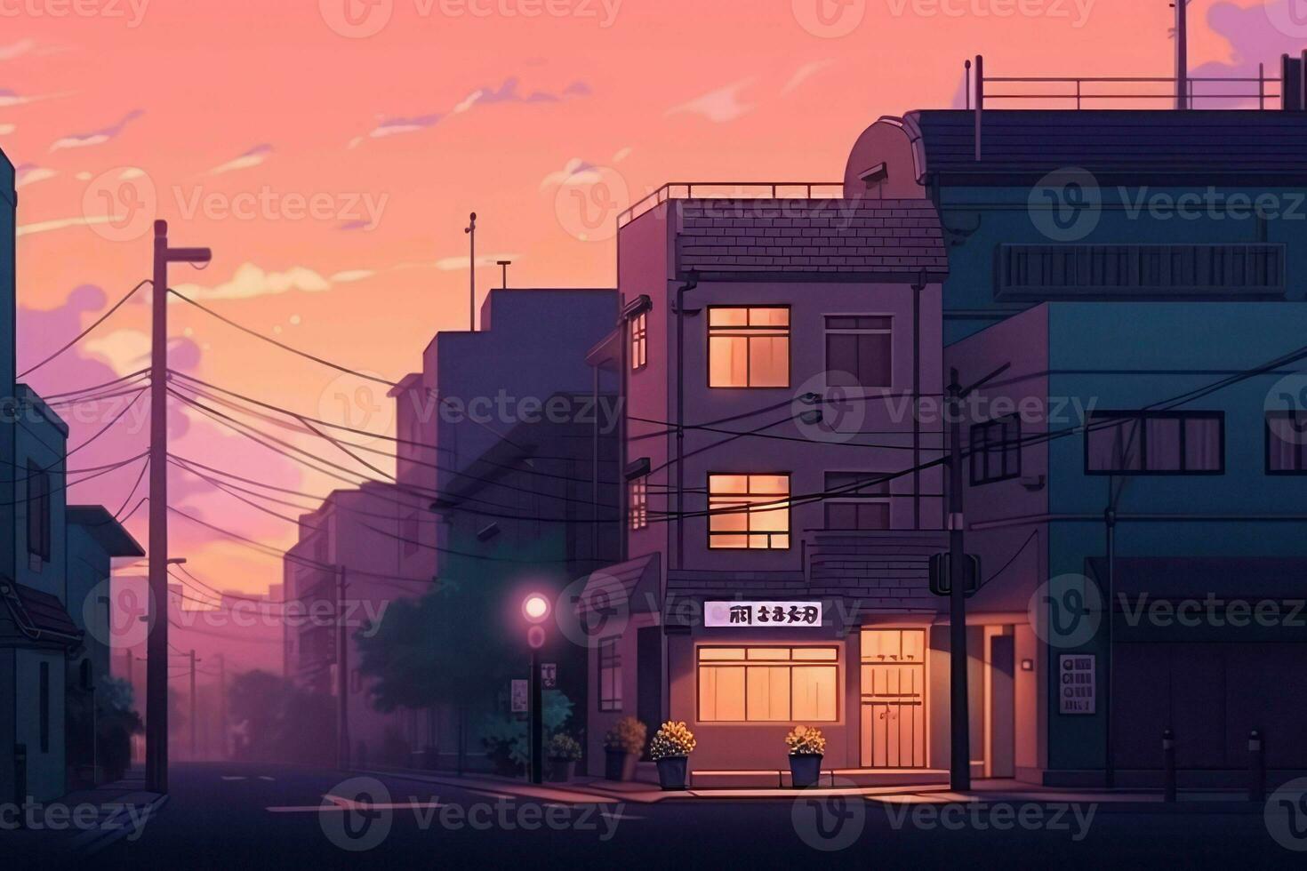 1470x980 Anime City , Image