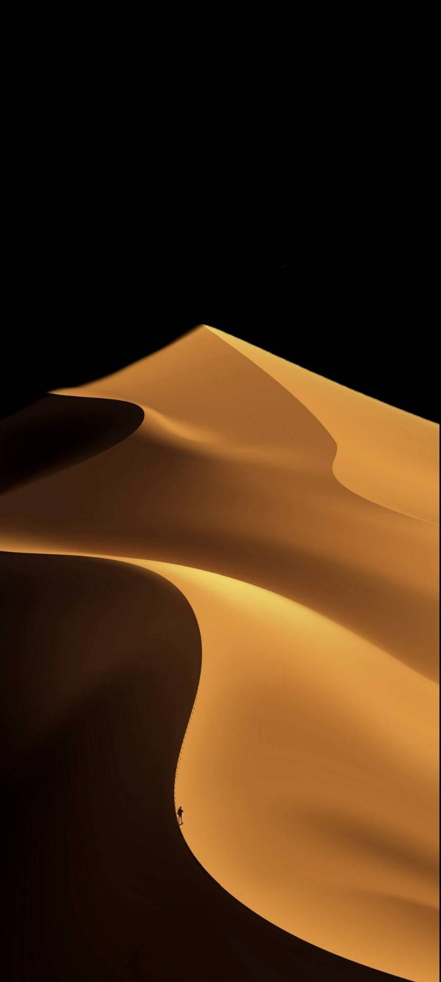 858x1910 Dunes Black And Gold iPhone Wallpaper