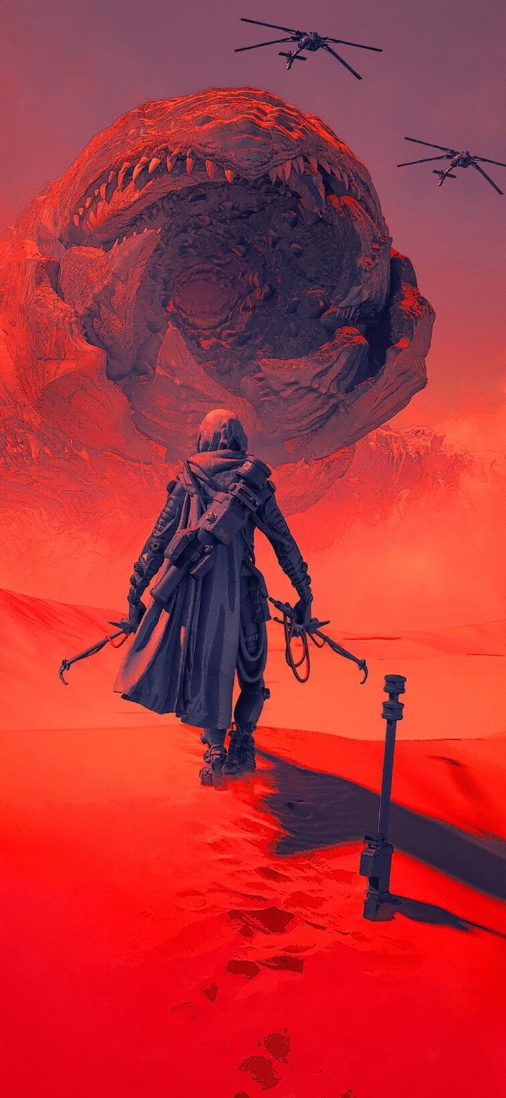 738x1600 Dune 2 movie wallpaper